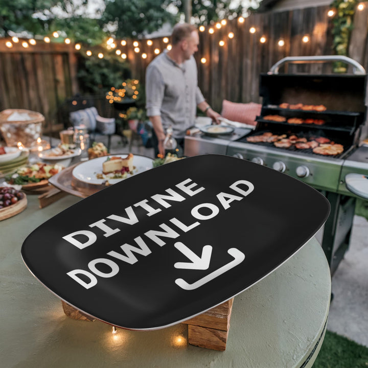 Divine Download 10” x 14” Platter – Gift for Her - Gift for Him
