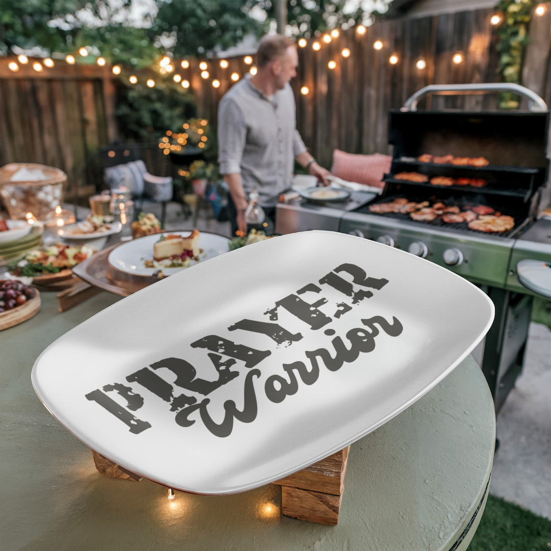 Prayer Warrior 10” x 14” Platter – Gift for Her - Gift for Him