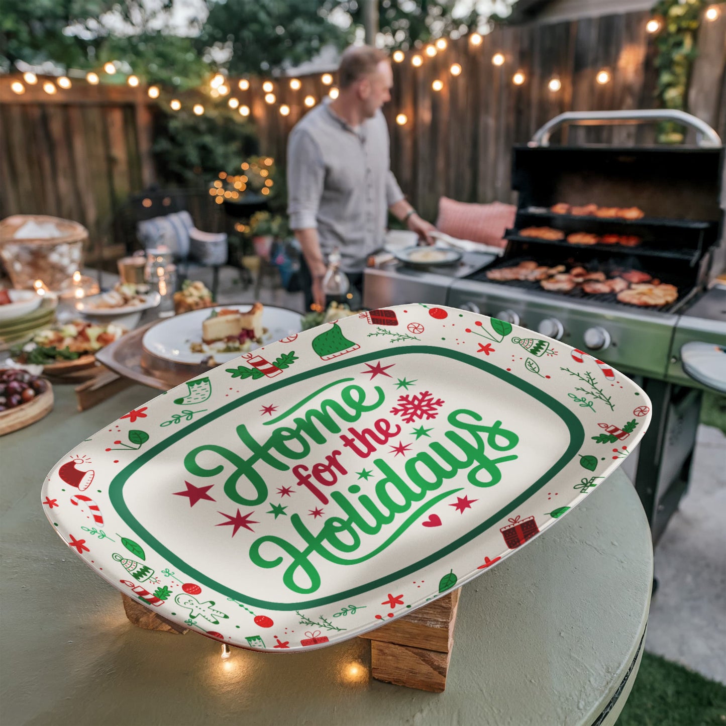Home For The Holidays - 10” x 14” Platter - Gift for Her - Gift for Him