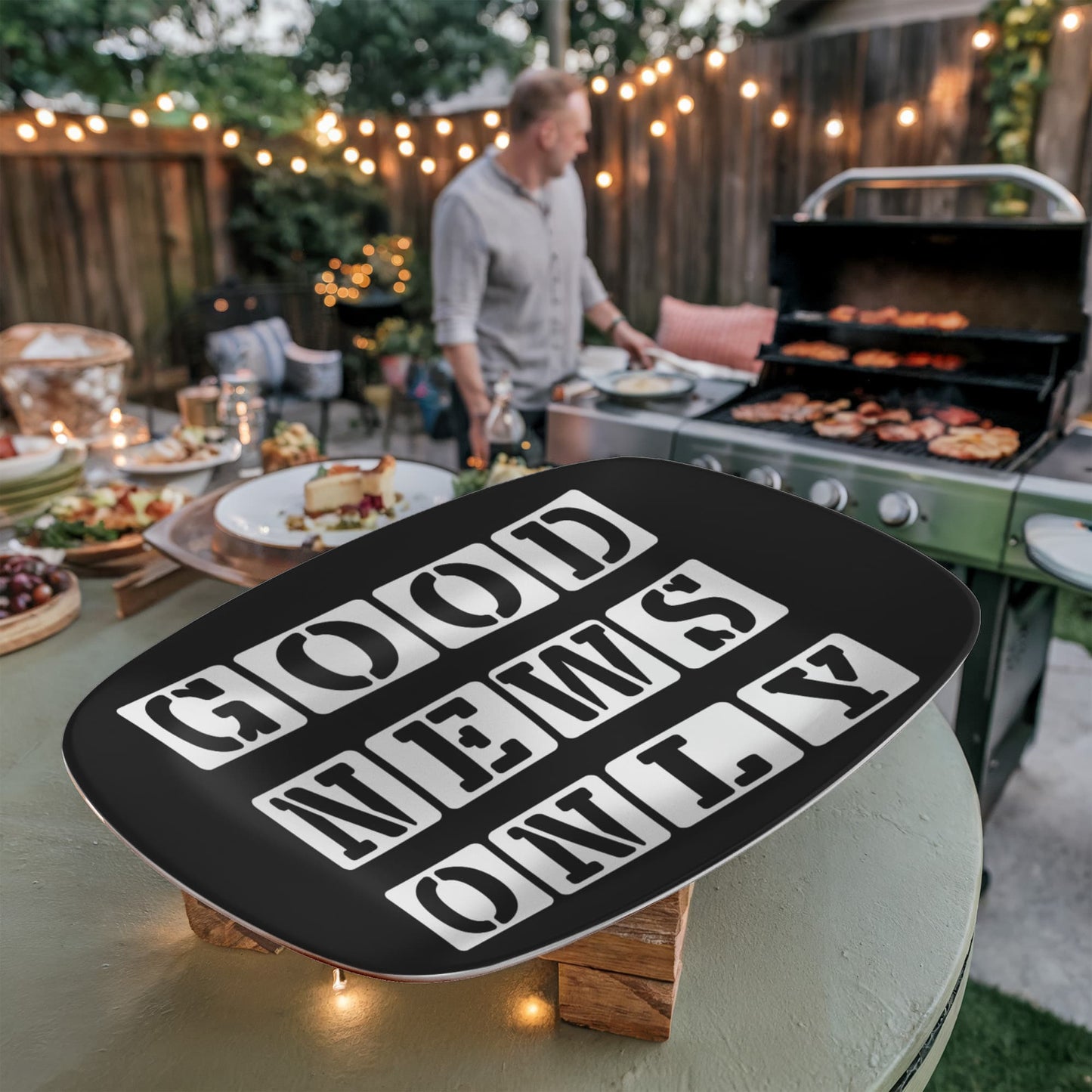 Good News Only - 10” x 14” Platter - Gift for Her - Gift for Him