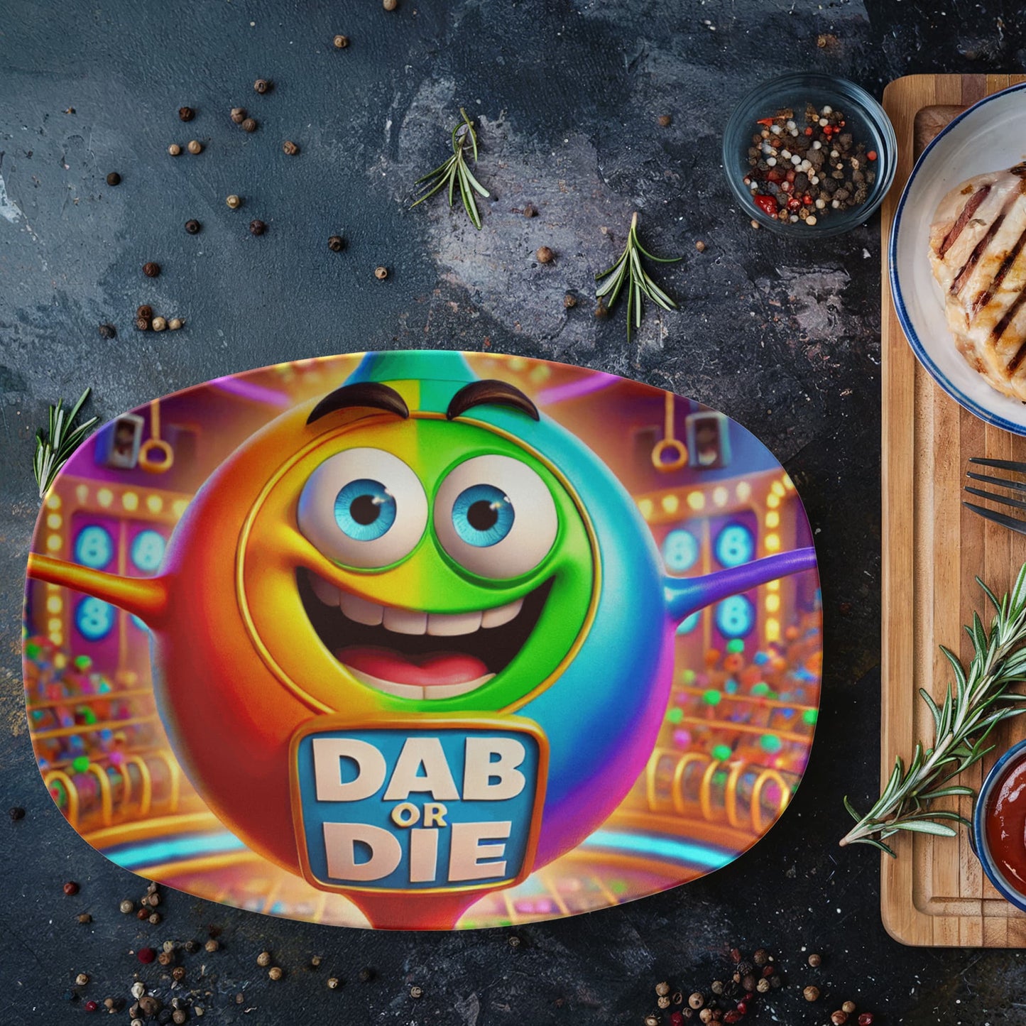 Dab Or Die 02 - 10” x 14” Platter- Gift for Her - Gift for Him