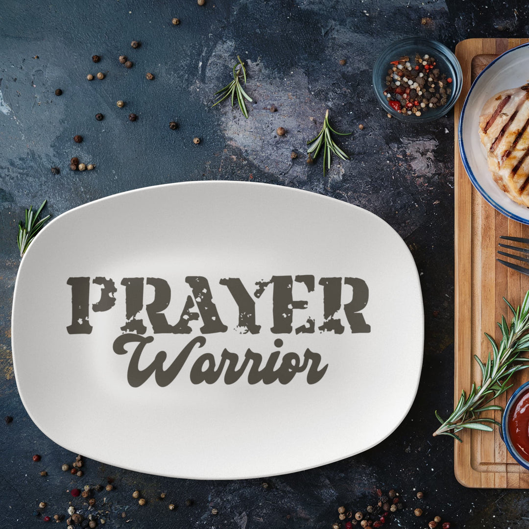 Prayer Warrior 10” x 14” Platter – Gift for Her - Gift for Him