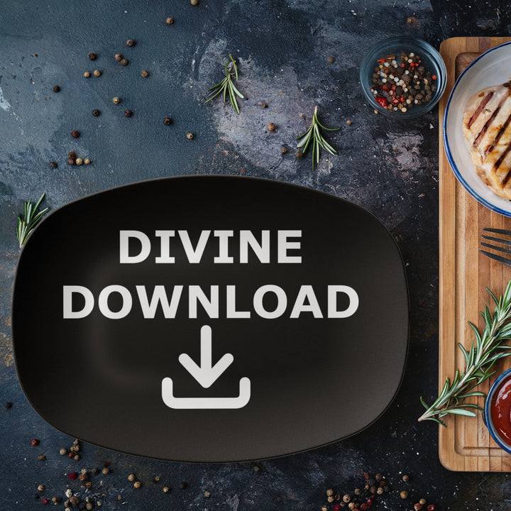 Divine Download 10” x 14” Platter – Gift for Her - Gift for Him