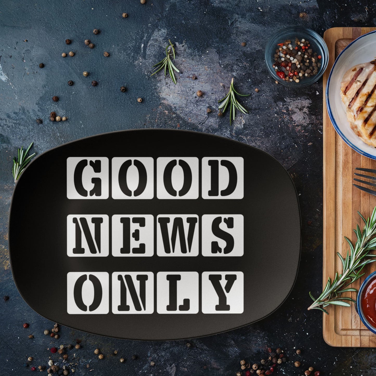 Good News Only - 10” x 14” Platter - Gift for Her - Gift for Him