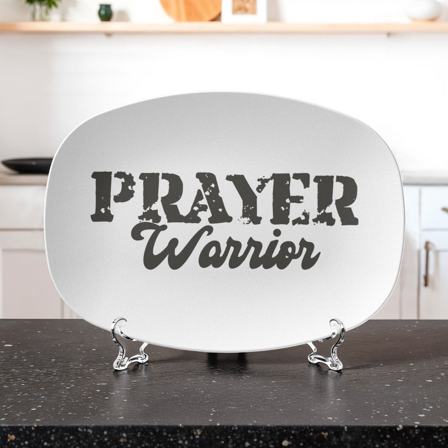Prayer Warrior - 10” x 14” Platter - Gift for Her - Gift for Him