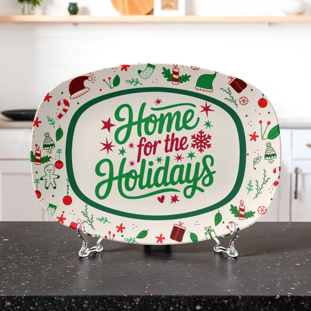 Home For The Holidays 10” x 14” Platter – Gift for Her - Gift for Him