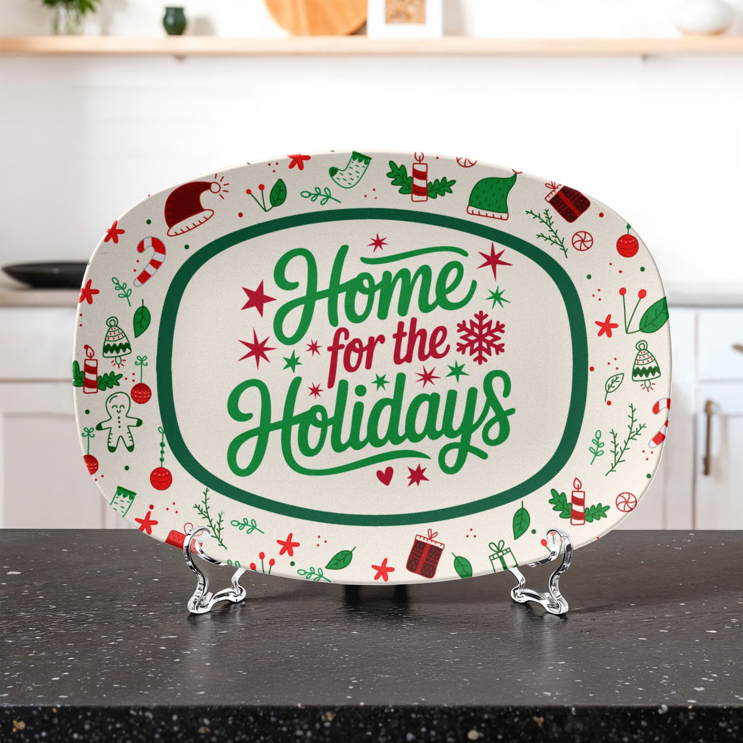 Home For The Holidays - 10” x 14” Platter - Gift for Her - Gift for Him