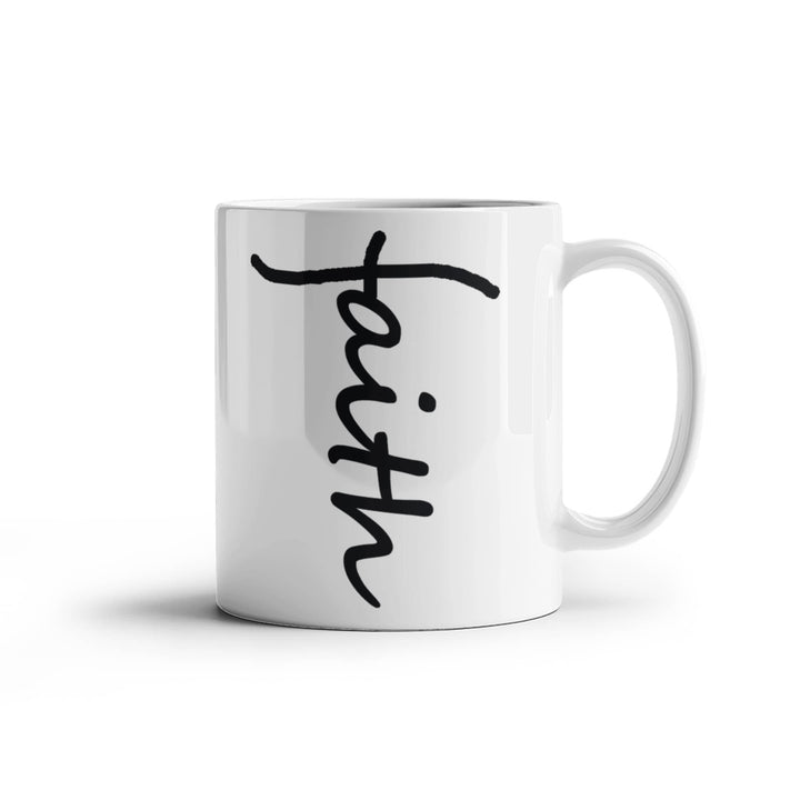 Faith (Black) Ceramic Mug – Gift for Her - Gift for Him