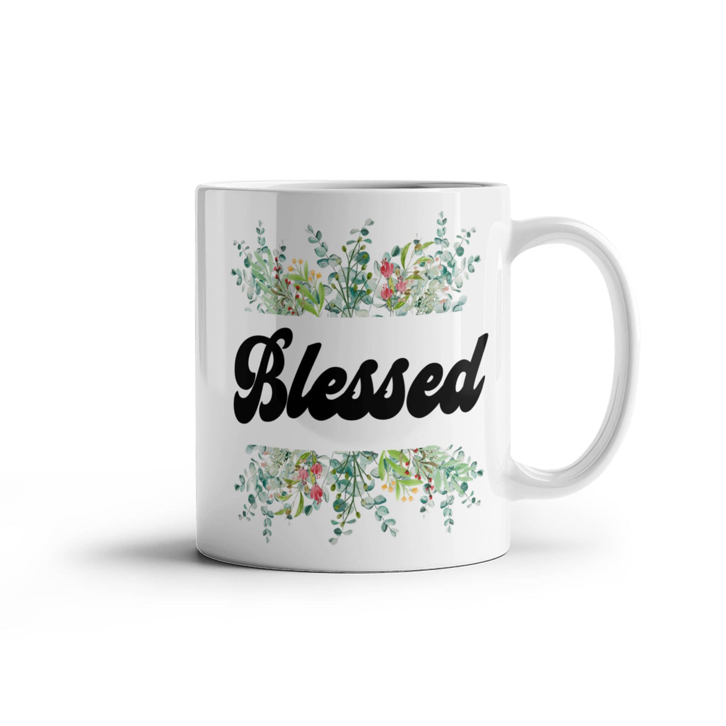 Blessed - White Ceramic Mug 11oz. & 15oz. - Gift for Her