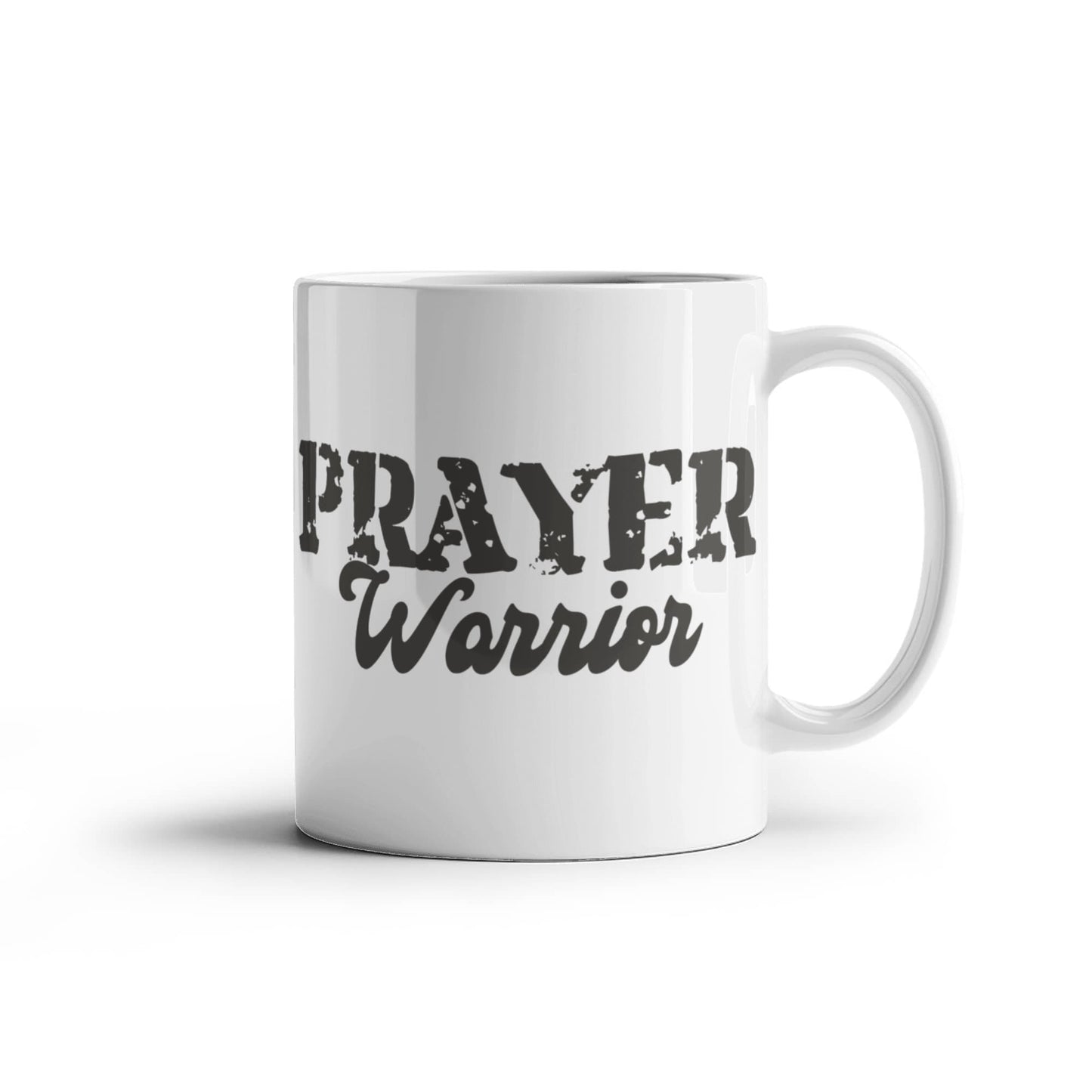 Prayer Warrior - White Ceramic Mug 11oz. & 15oz. - Gift for Her - Gift for Him