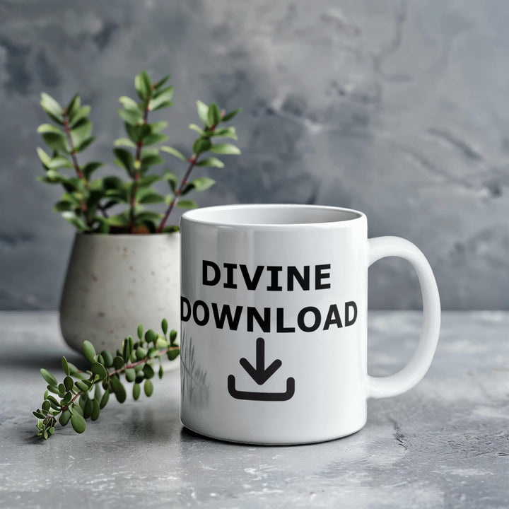 Divine Download Ceramic Mug – Gift for Her - Gift for Him