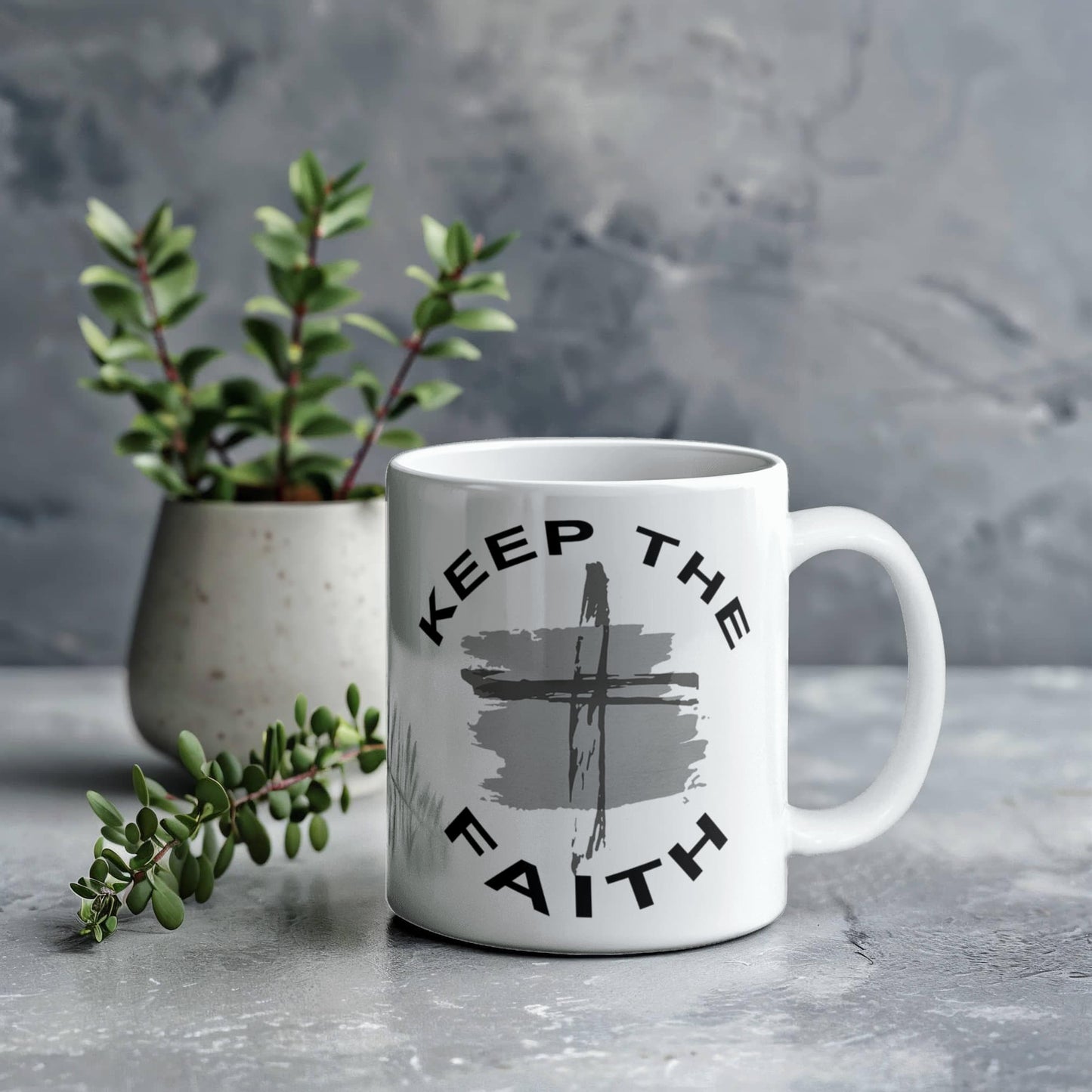 Keep The Faith - White Ceramic Mug 11oz. & 15oz. - Gift for Her - Gift for Him