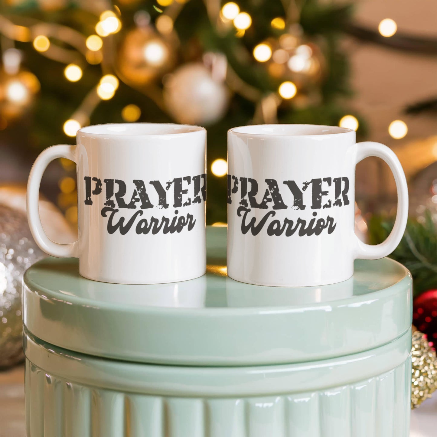 Prayer Warrior - White Ceramic Mug 11oz. & 15oz. - Gift for Her - Gift for Him