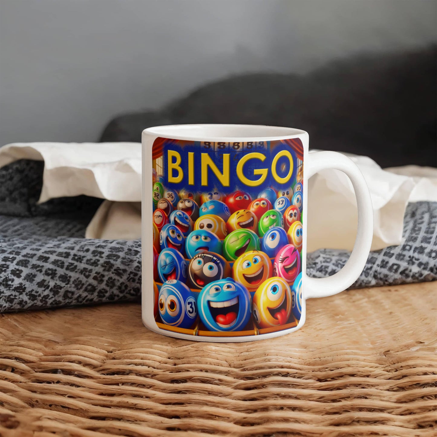 Bingo 01 - White Ceramic Mug 11oz. & 15oz. - Gift for Her - Gift for Him