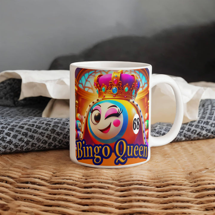 Bingo Queen Ceramic Mug – Gift for Her