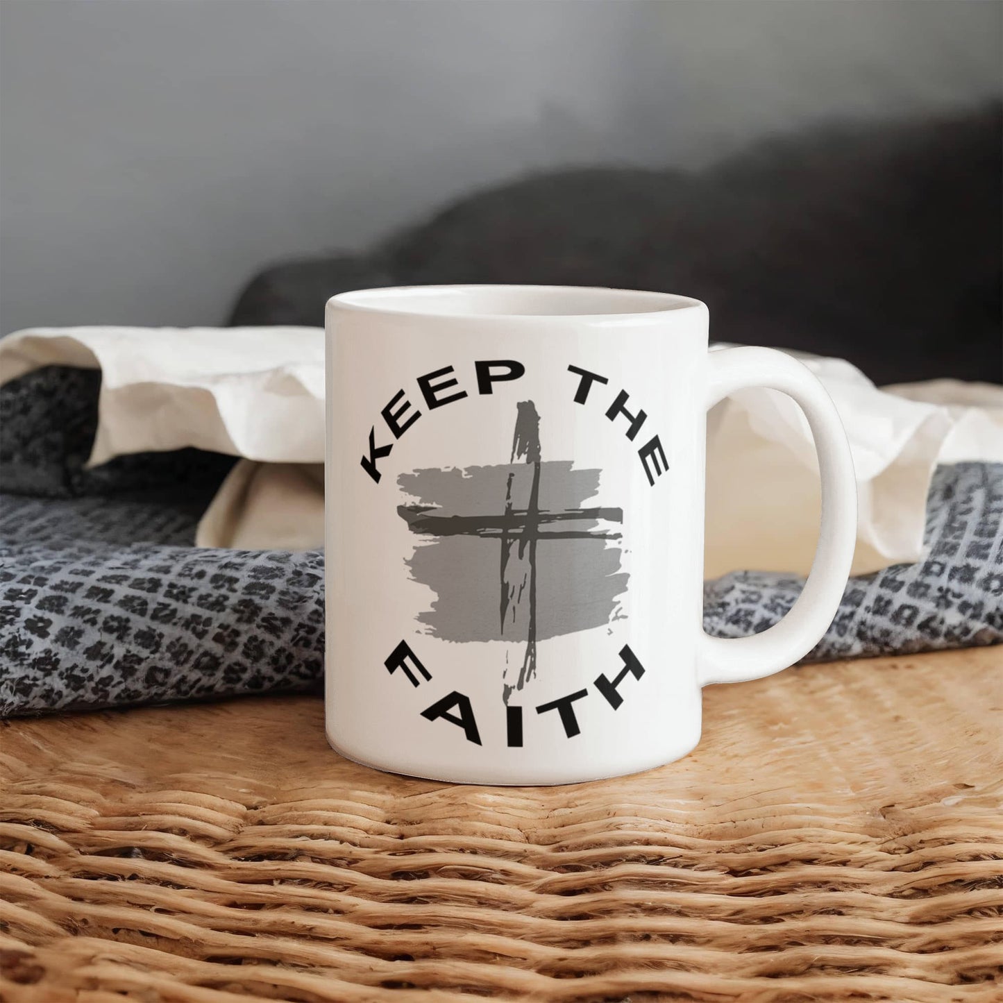 Keep The Faith - White Ceramic Mug 11oz. & 15oz. - Gift for Her - Gift for Him