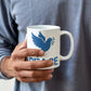 PEACE - White Ceramic Mug 11oz. & 15oz. - Gift for Her - Gift for Him