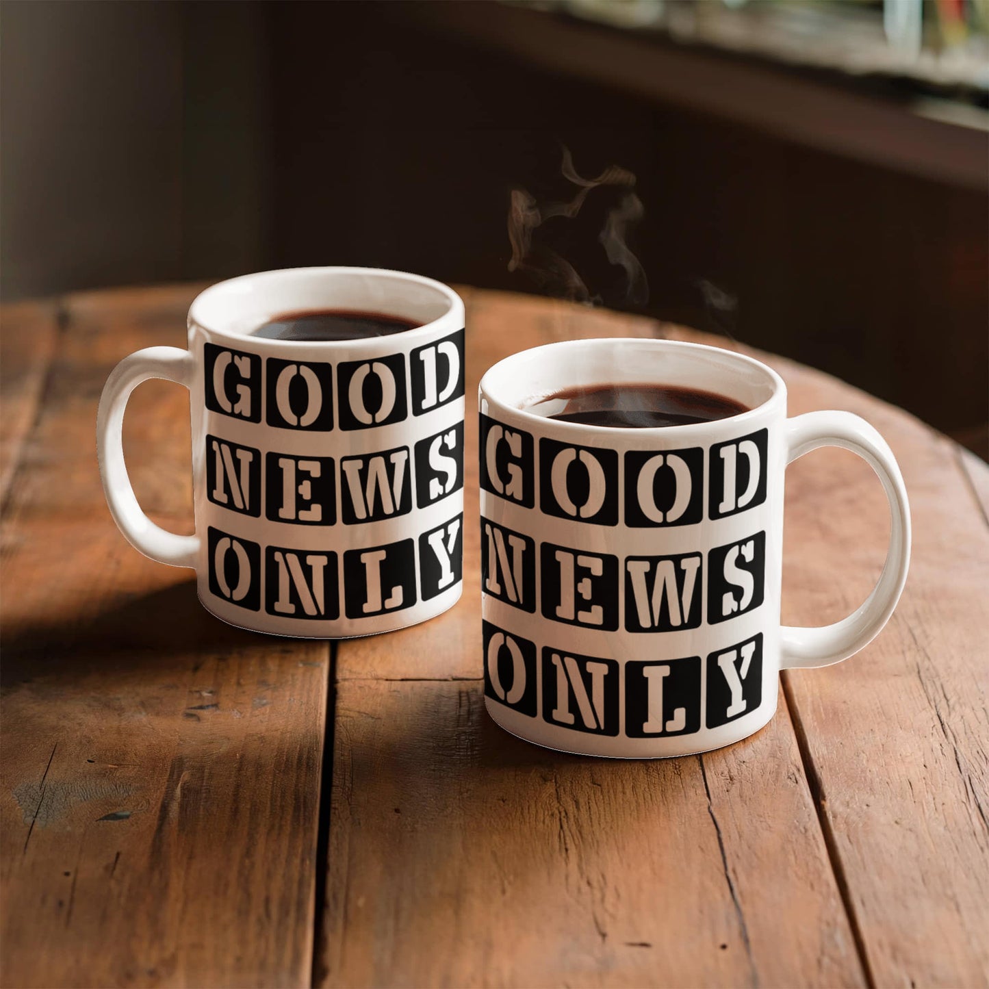Good News Only - White Ceramic Mug 11oz. & 15oz. - Gift for Her - Gift for Him