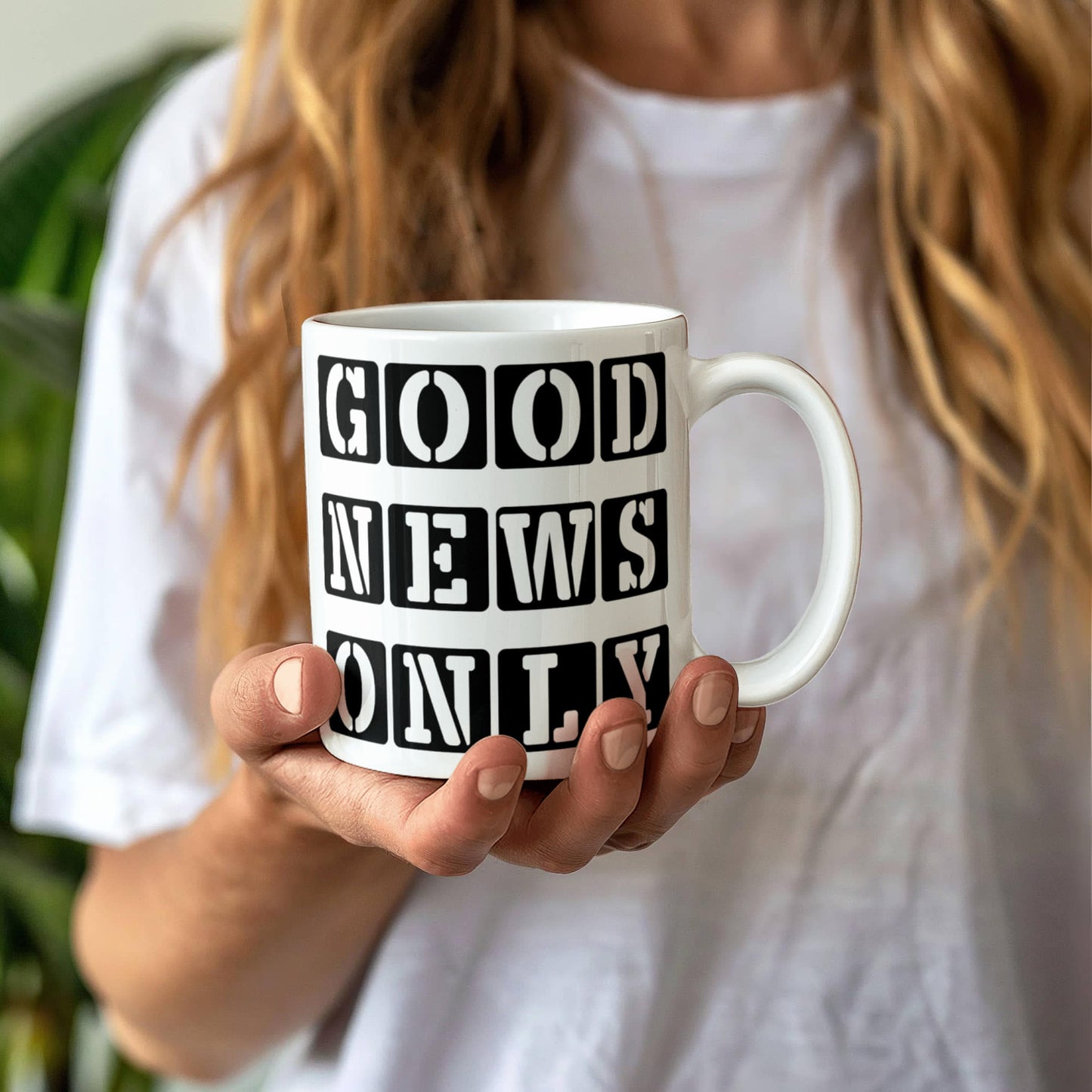Good News Only - White Ceramic Mug 11oz. & 15oz. - Gift for Her - Gift for Him