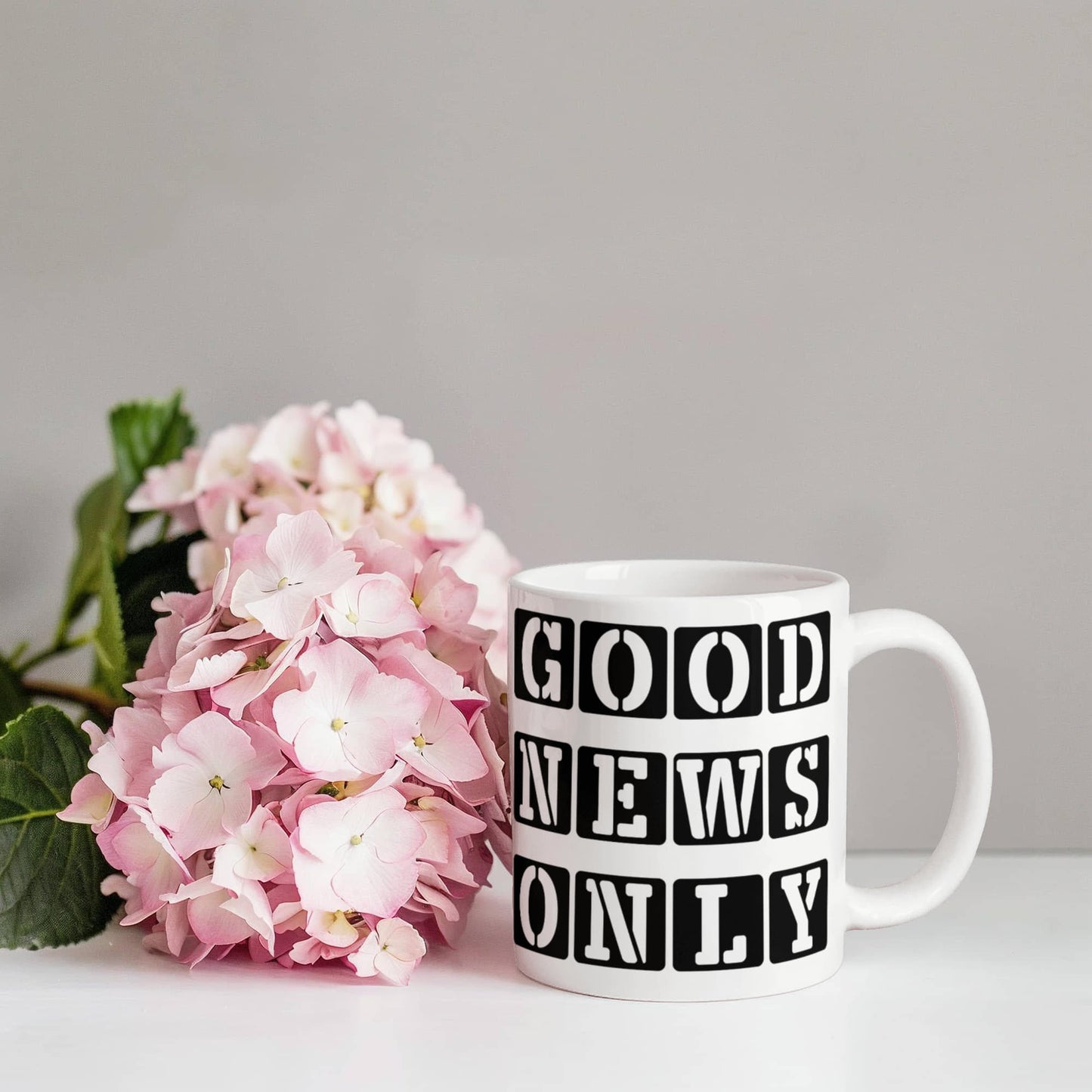 Good News Only - White Ceramic Mug 11oz. & 15oz. - Gift for Her - Gift for Him