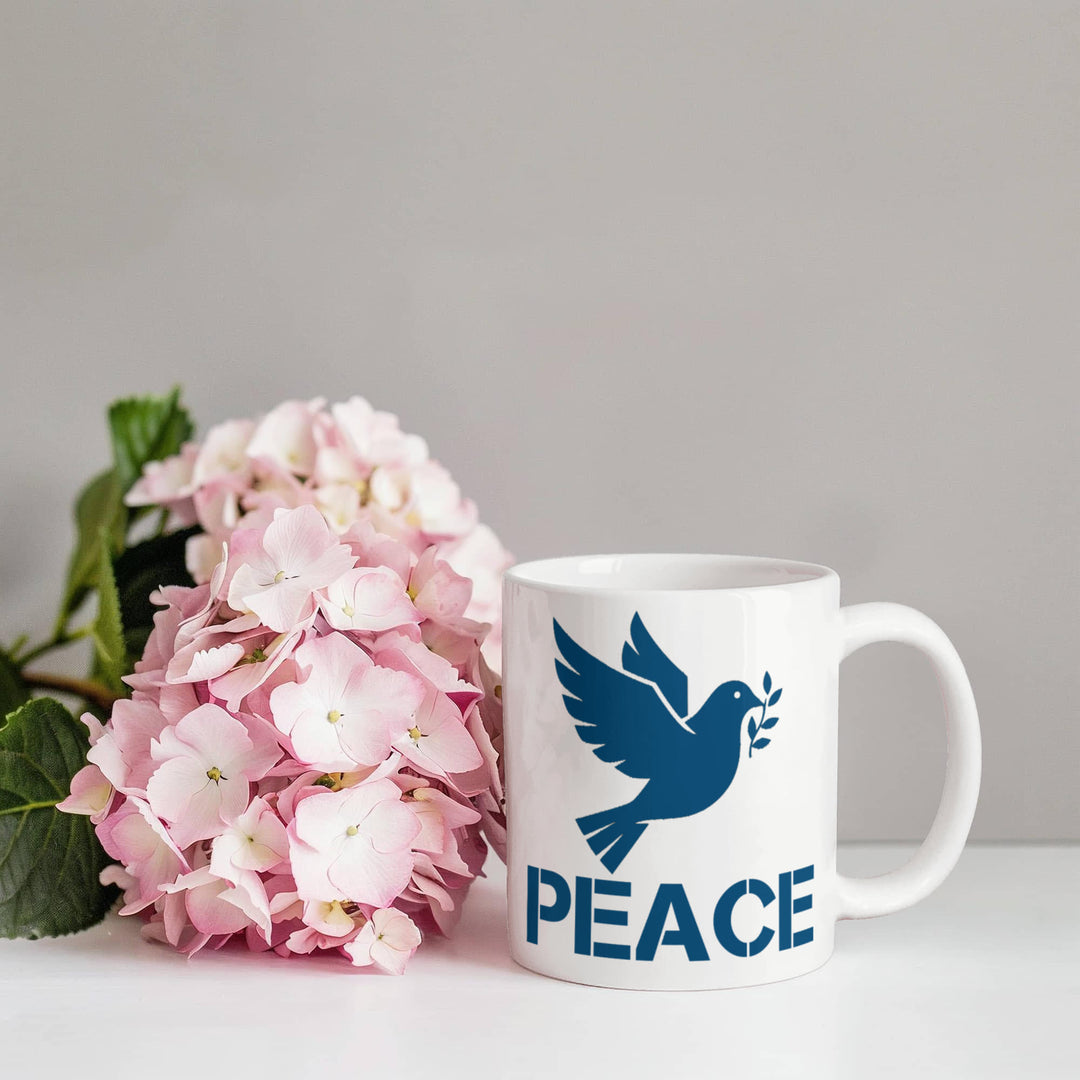 PEACE Ceramic Mug – Gift for Her - Gift for Him