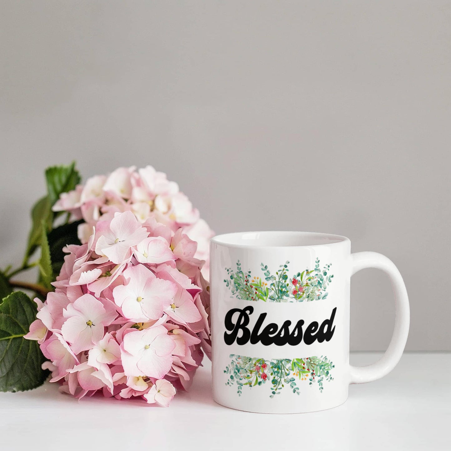 Blessed - White Ceramic Mug 11oz. & 15oz. - Gift for Her