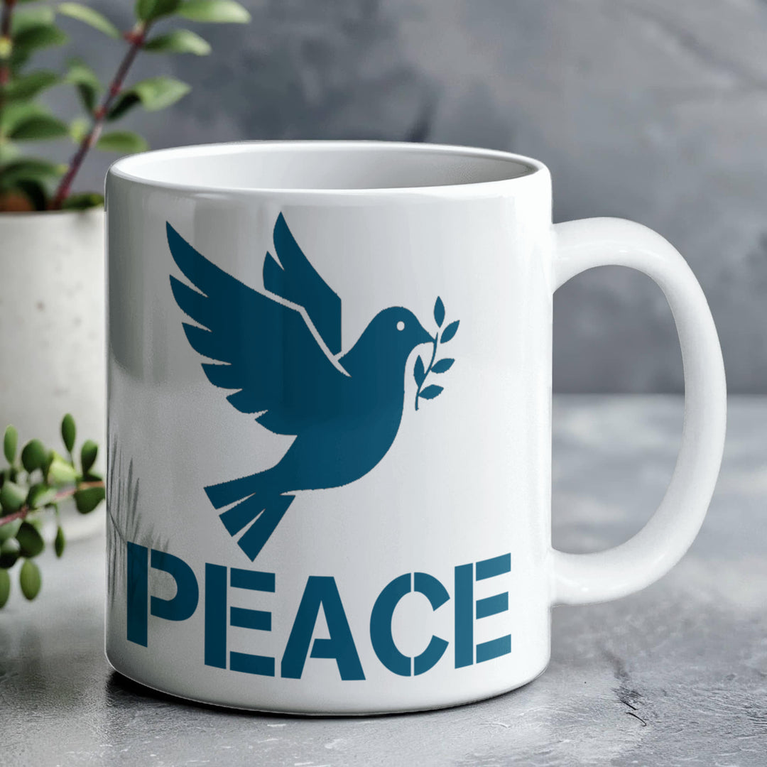 PEACE Ceramic Mug – Gift for Her - Gift for Him