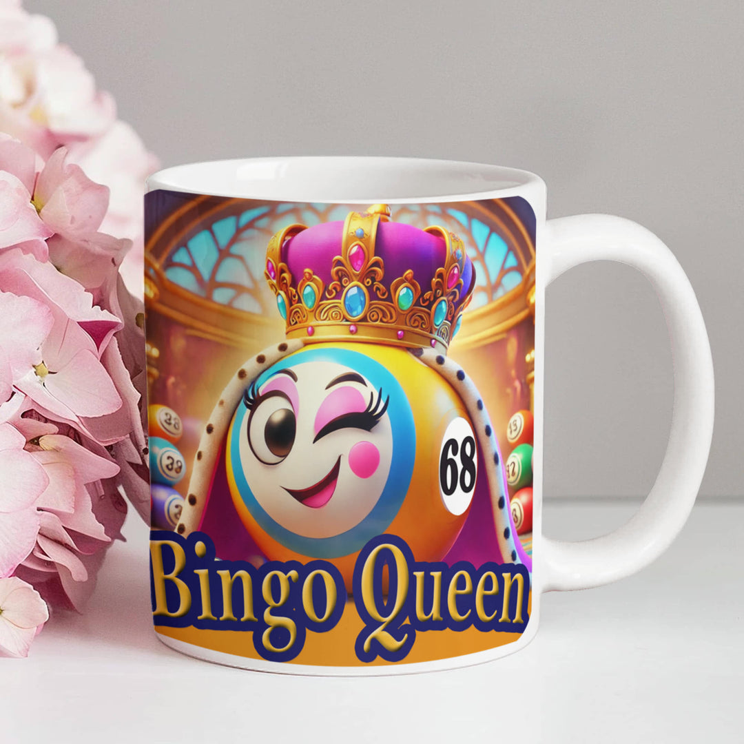 Bingo Queen Ceramic Mug – Gift for Her