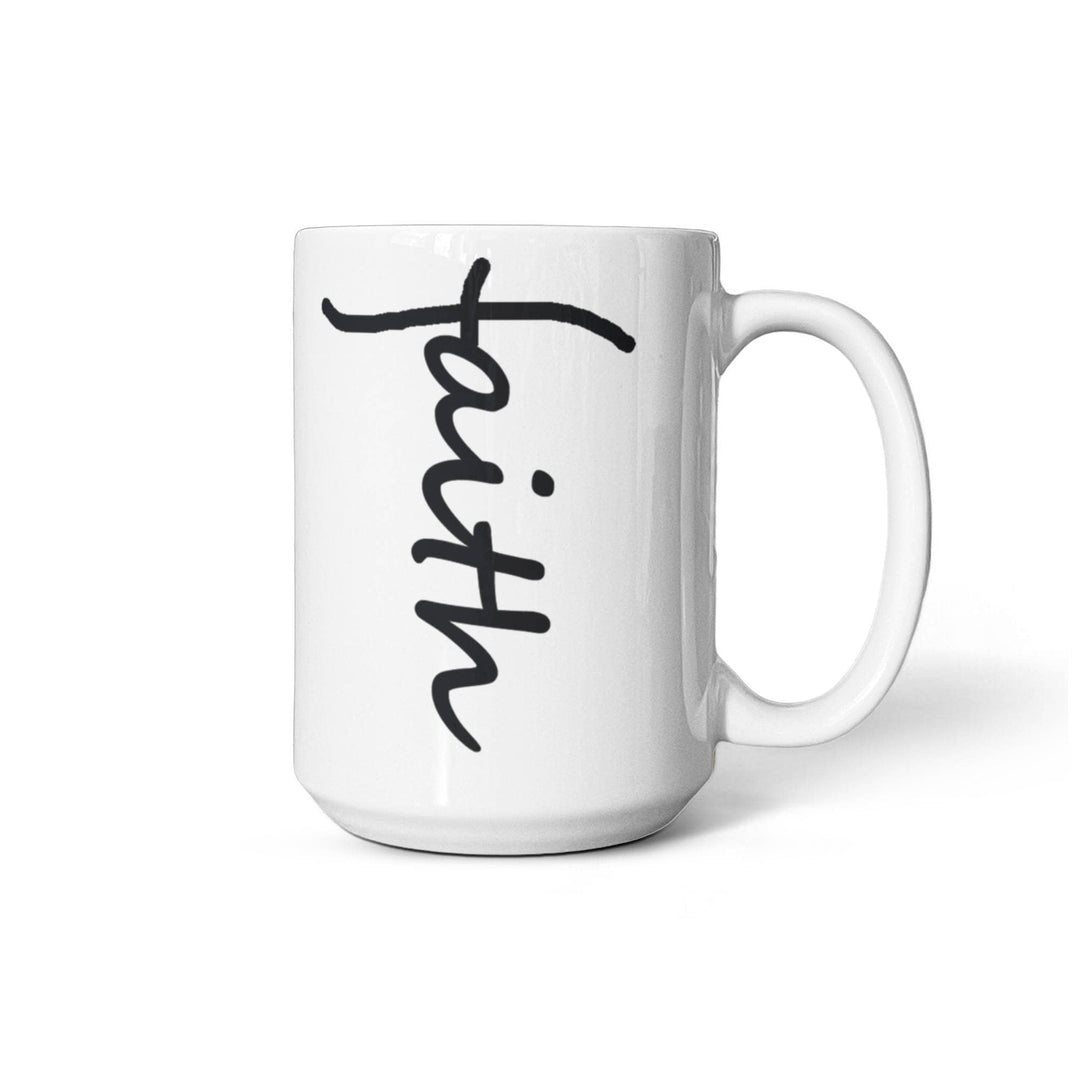 Faith (Black) Ceramic Mug – Gift for Her - Gift for Him