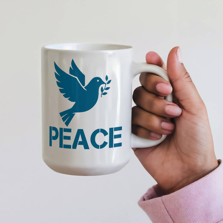 PEACE Ceramic Mug – Gift for Her - Gift for Him