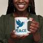 PEACE - White Ceramic Mug 11oz. & 15oz. - Gift for Her - Gift for Him
