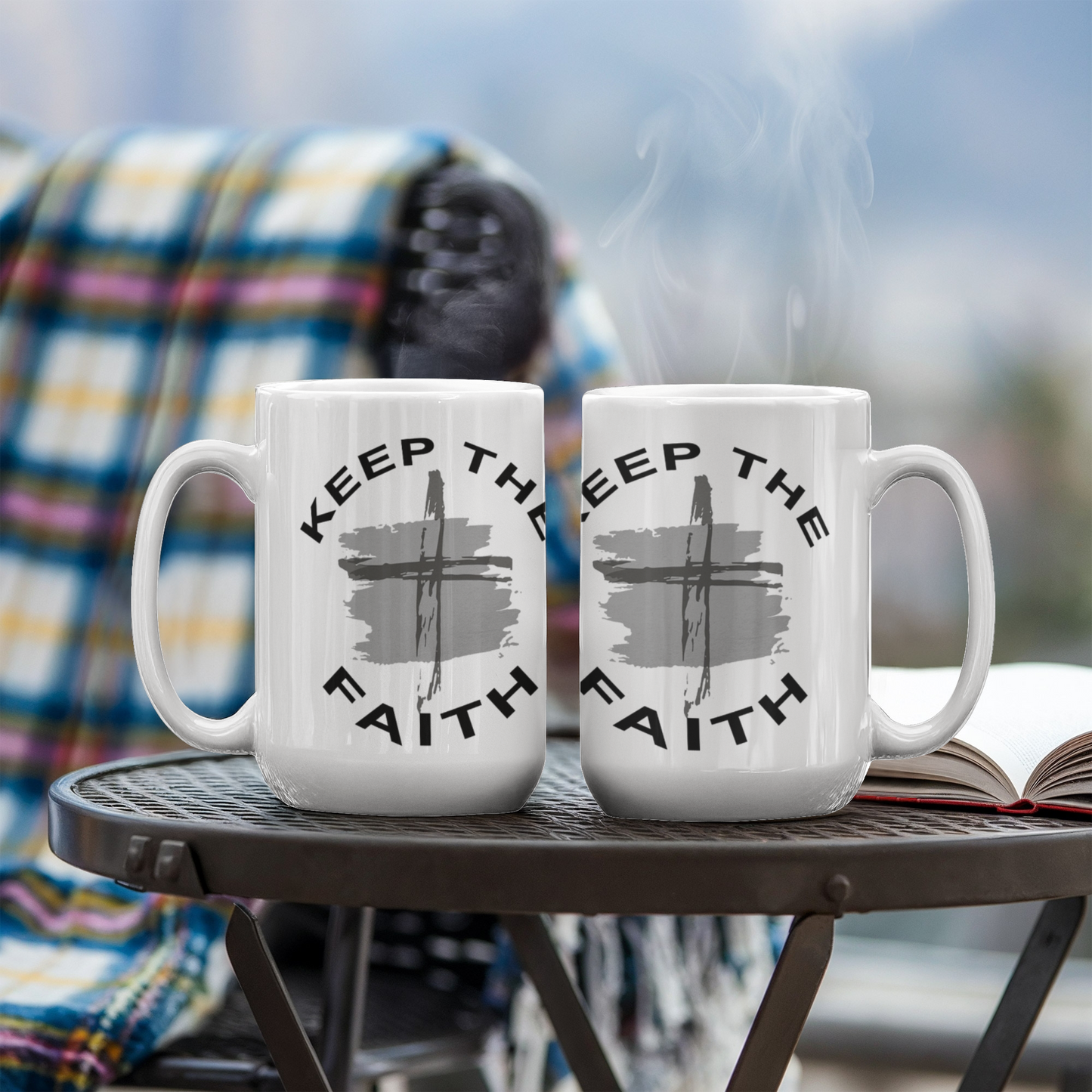 Keep The Faith - White Ceramic Mug 11oz. & 15oz. - Gift for Her - Gift for Him