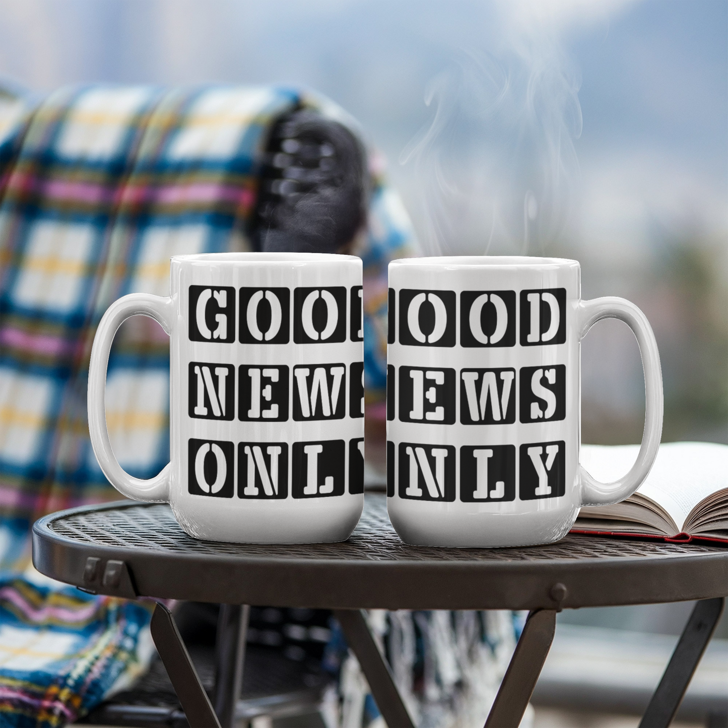 Good News Only - White Ceramic Mug 11oz. & 15oz. - Gift for Her - Gift for Him
