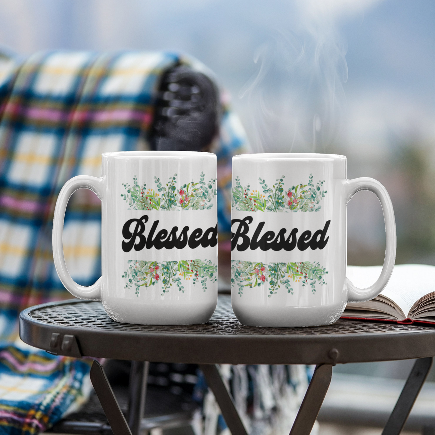 Blessed - White Ceramic Mug 11oz. & 15oz. - Gift for Her
