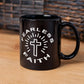 Fearless Faith - Black Ceramic Mug 11oz. & 15oz. - Gift for Her - Gift for Him