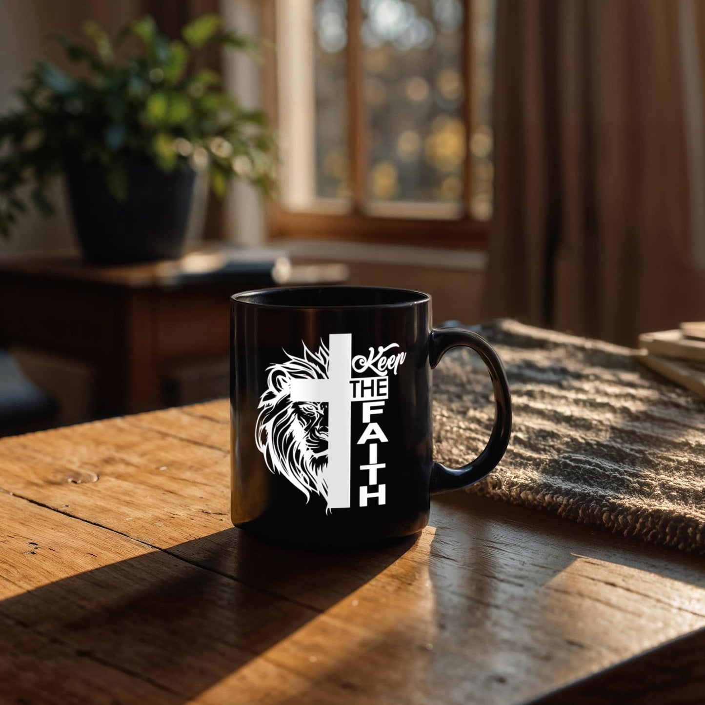Keep The Faith 02 - Black Ceramic Mug 11oz. & 15oz. - Gift for Her - Gift for Him