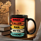 Bingo. Caller. Man. Myth. Legend. - Black Ceramic Mug - Gift for Him