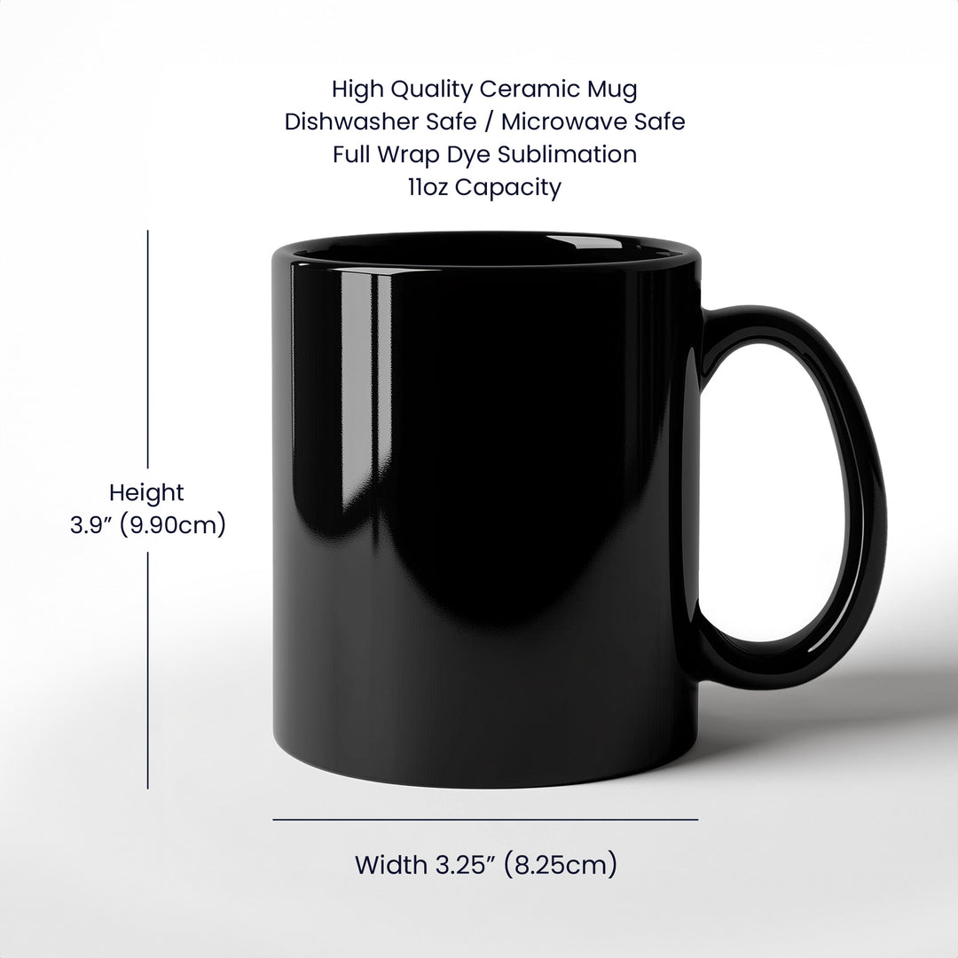 Bingo Caller Man Myth Legend Black Ceramic Mug – Gift for Him