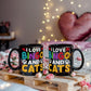 I Love Bingo And Cats - Black Ceramic Mug - Gift for Her - Gift for Him