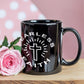 Fearless Faith - Black Ceramic Mug 11oz. & 15oz. - Gift for Her - Gift for Him