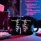 Faith (White) - Black Ceramic Mug 11oz. & 15oz. - Gift for Her - Gift for Him