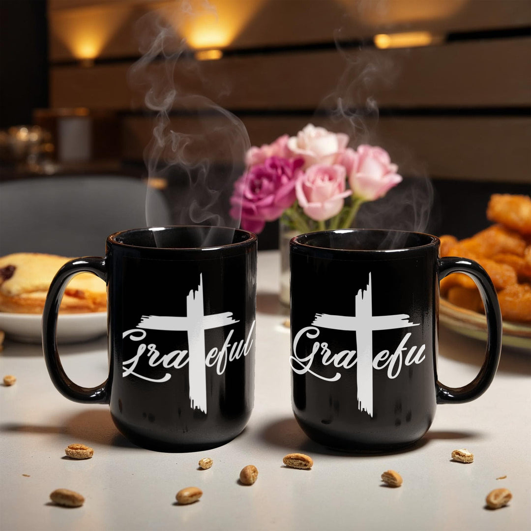 Grateful Ceramic Mug – Gift for Her - Gift for Him