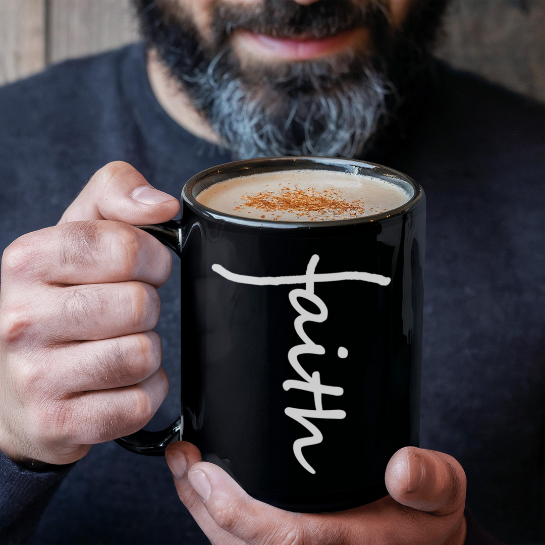 Faith (White) Ceramic Mug – Gift for Her - Gift for Him
