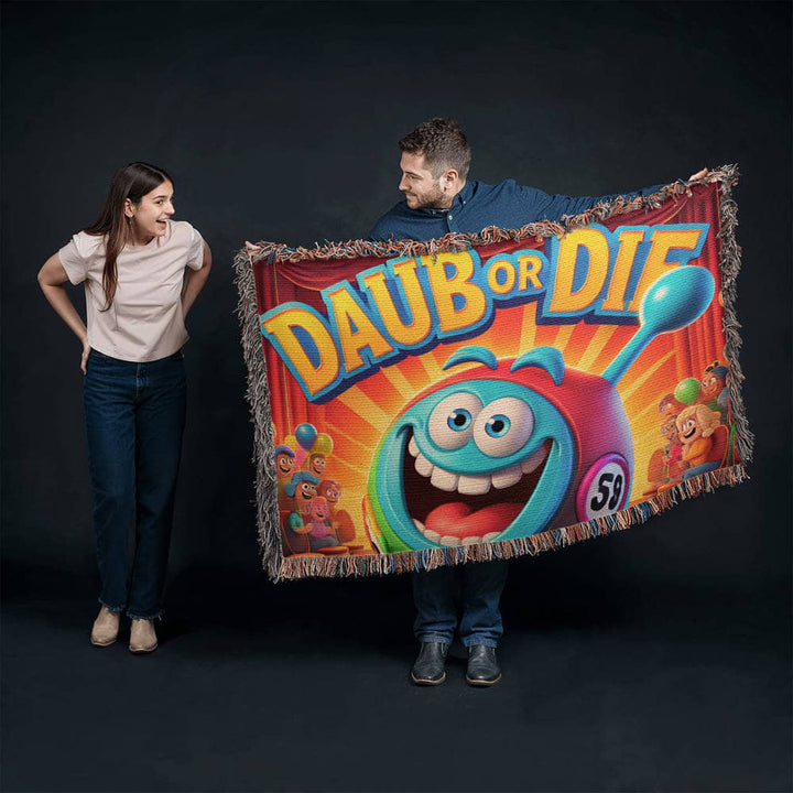 Daub Or Die – Woven Blanket – Gift for Her – Gift for Him