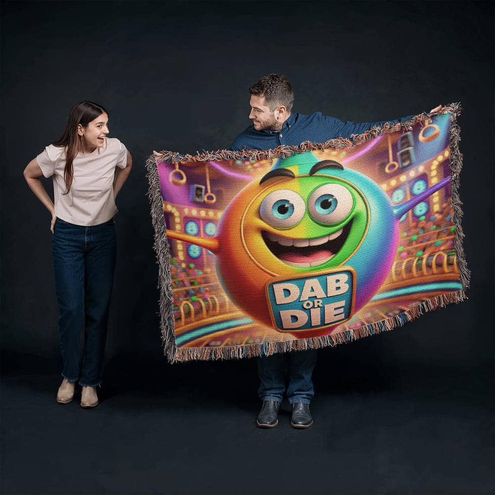 Dab Or Die 2 - Heirloom Artwork Woven Blanket (Landscape) - Gift for Her - Gift for Him