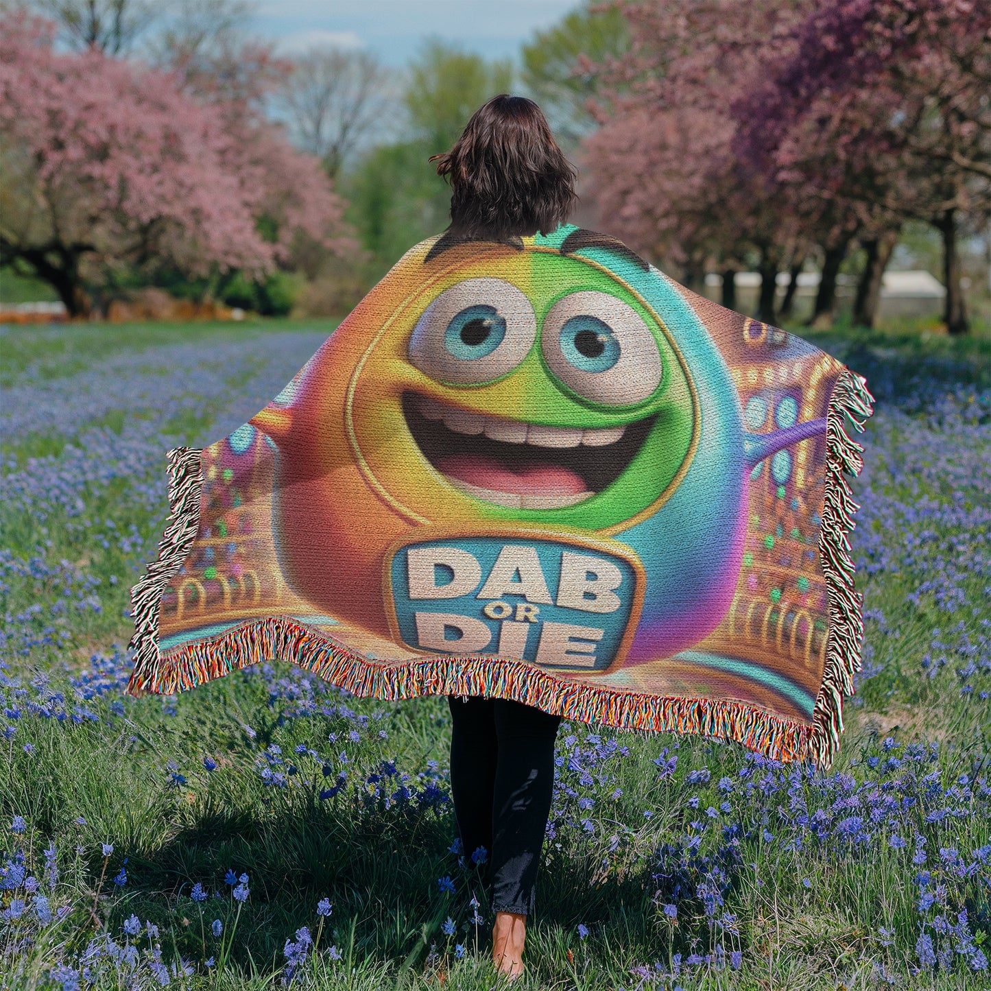 Dab Or Die 2 - Heirloom Artwork Woven Blanket (Landscape) - Gift for Her - Gift for Him