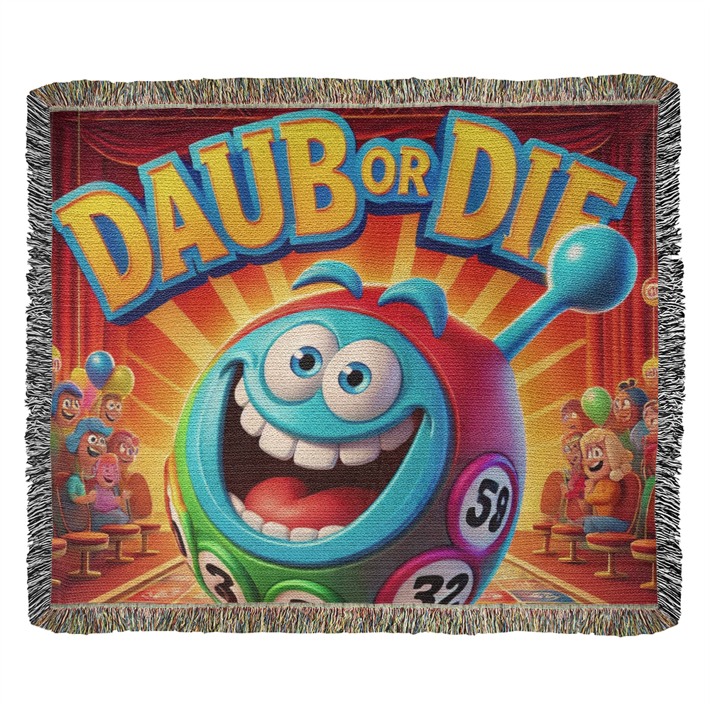 Daub Or Die - Heirloom Artwork Woven Blanket (Landscape) - Gift for Her - Gift for Him
