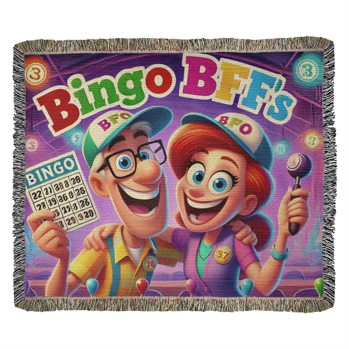 Bingo BFFS Photo Heirloom Woven Blanket – Gift for Her - Gift for Him