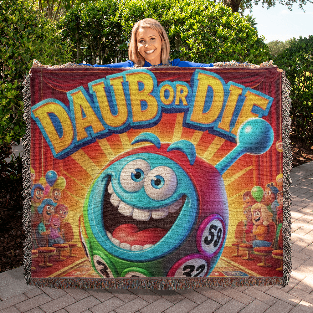 Daub Or Die – Woven Blanket – Gift for Her – Gift for Him