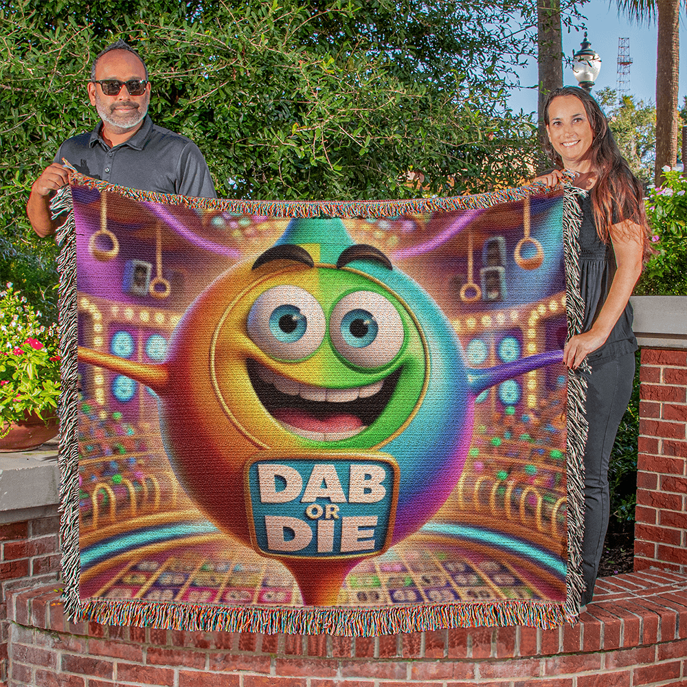 Dab Or Die 02 - Photo Heirloom Woven Blanket (Landscape) - Gift for Her - Gift for Him